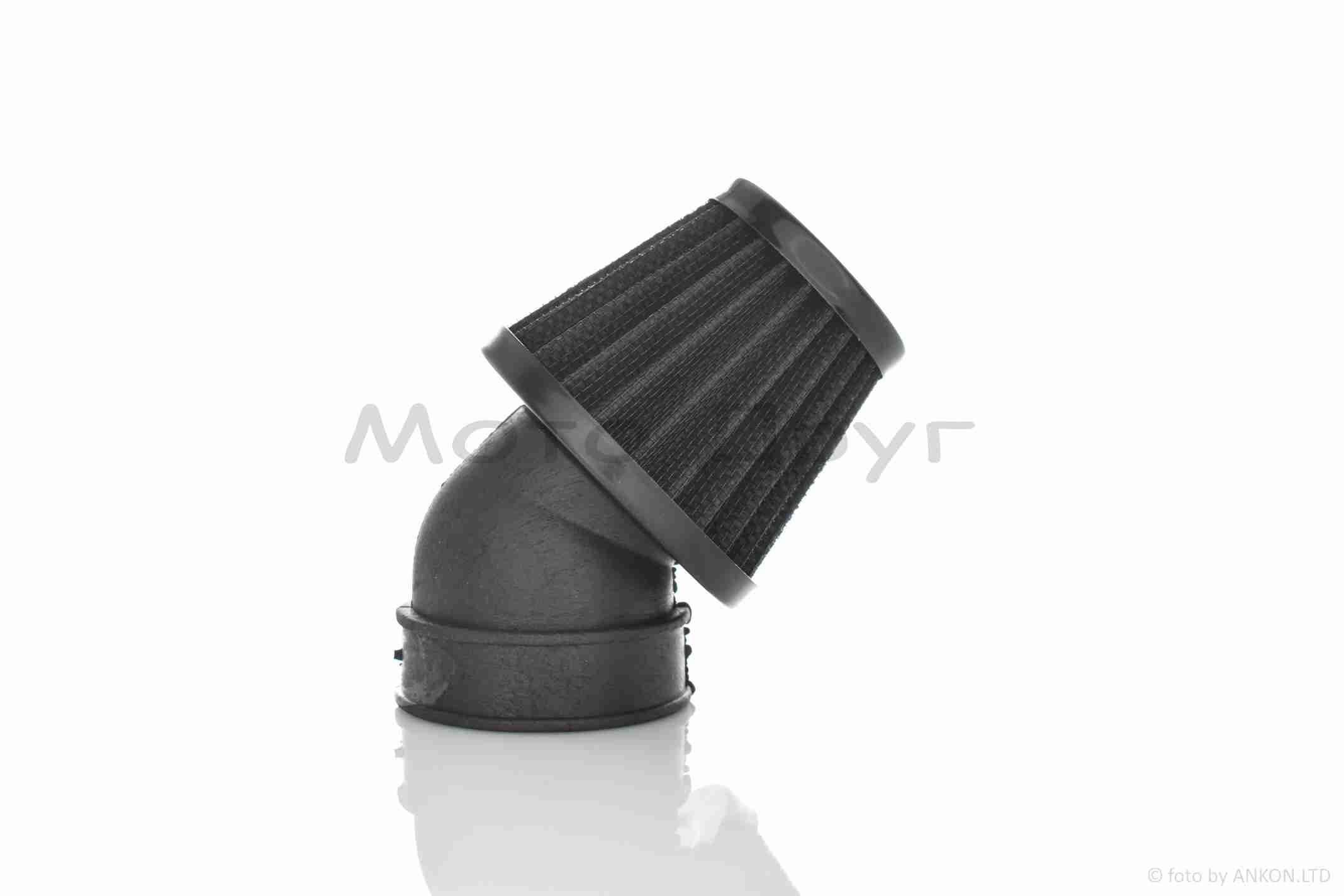 Фільтр повітряний (нульовик) d28/35/42/48/50 косий, відкритий #2197 (чорний)