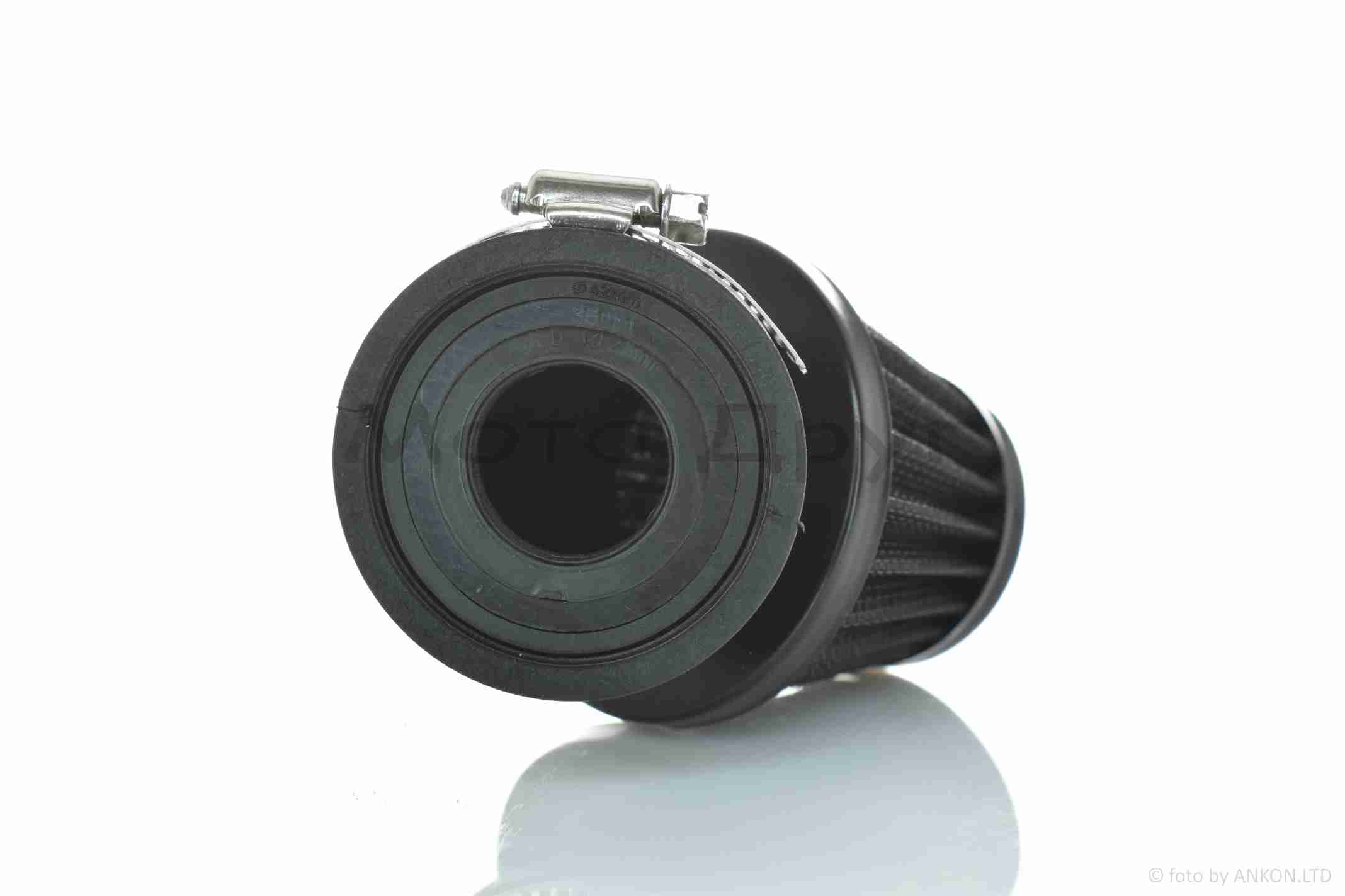 Фільтр повітряний (нульовик) d28/35/42/48/50 косий, відкритий #2197 (чорний) - Зображення 2