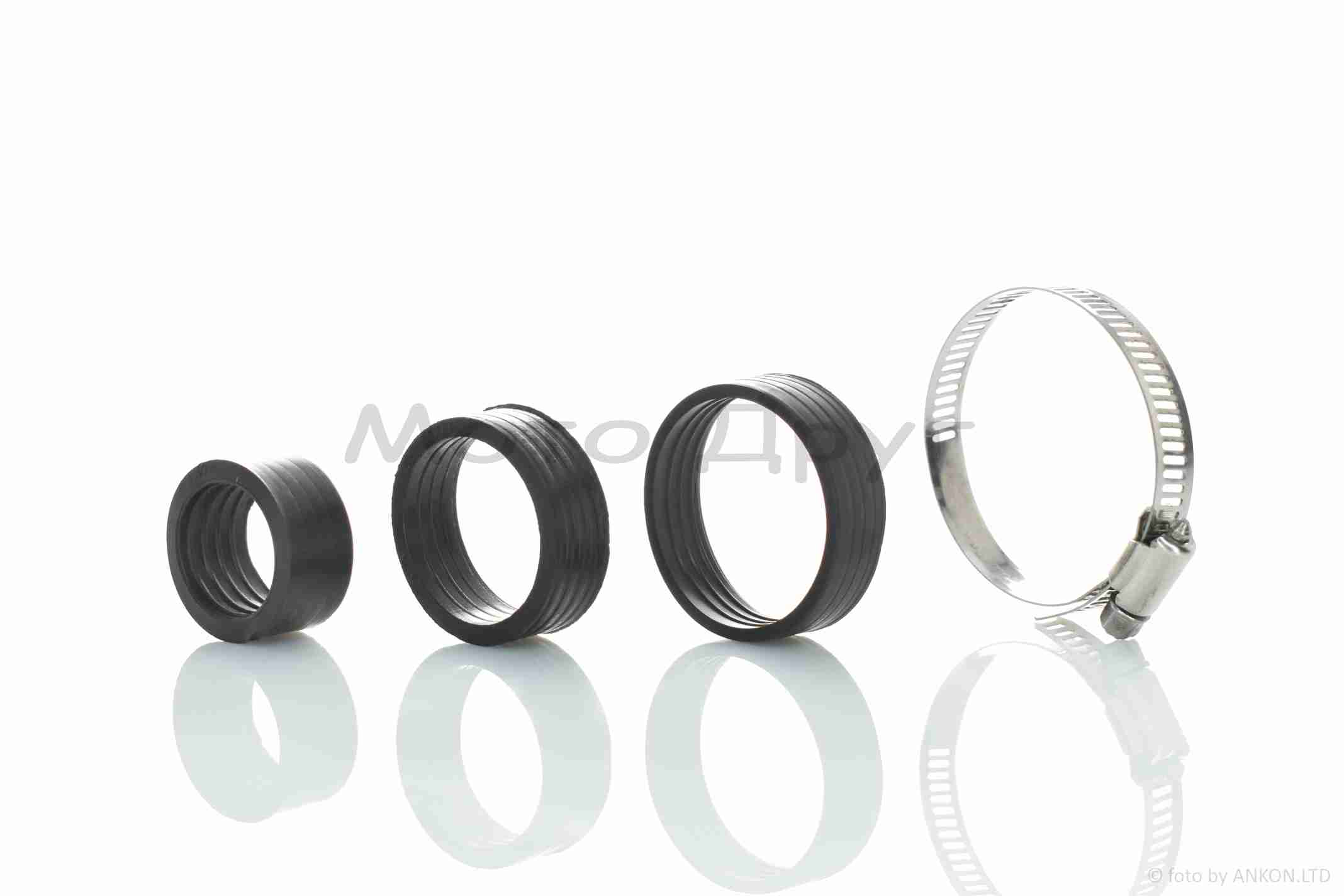 Фільтр повітряний (нульовик) d28/35/42/48/50 косий, відкритий #2197 (чорний) - Зображення 3