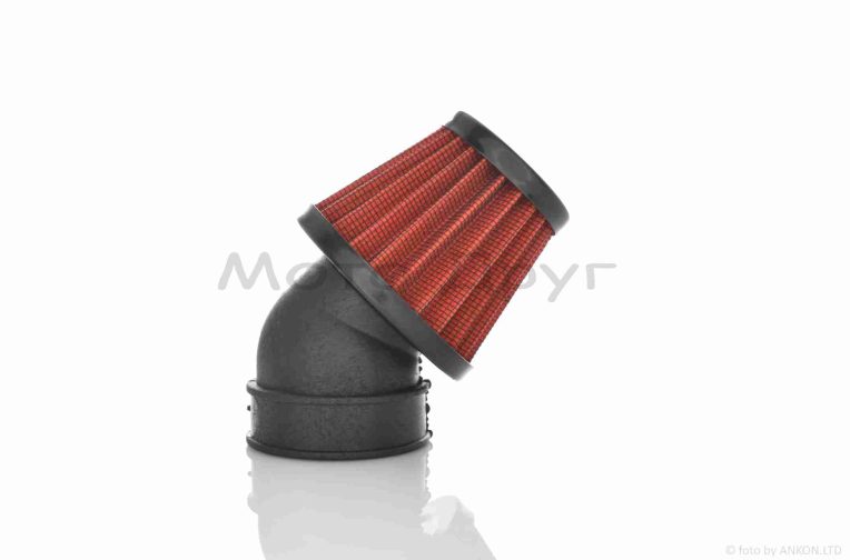 Фільтр повітряний (нульовик)  d28/35/42/48/50  косий, відкритий  #2197  (червоний)