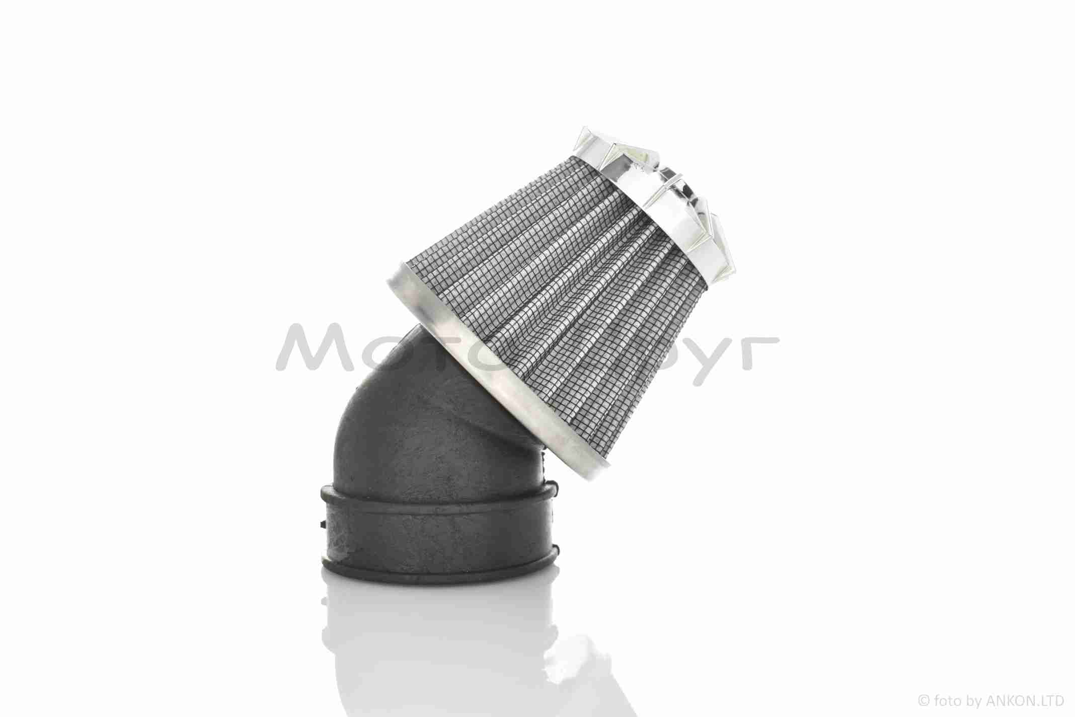 Фільтр повітряний (нульовик) d28/35/42/48/50 косий, відкритий #2199 (сірий)