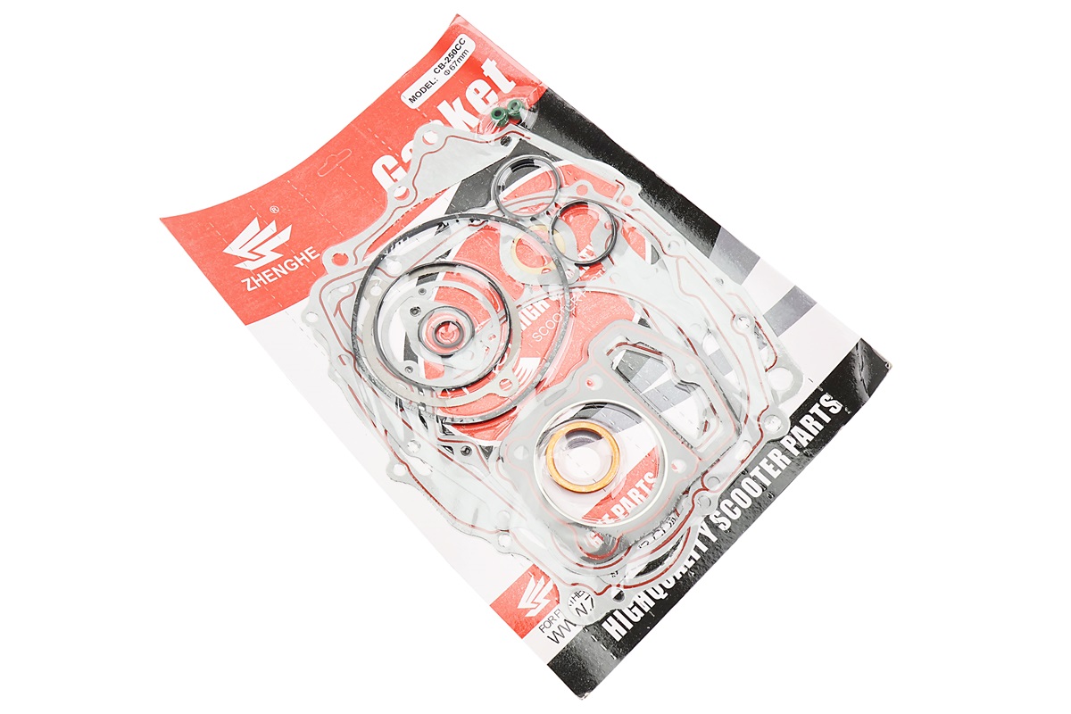 Прокладки двигуна CB-250cc 67,0мм, к-кт 18 деталей (червона нитка) - Зображення 2