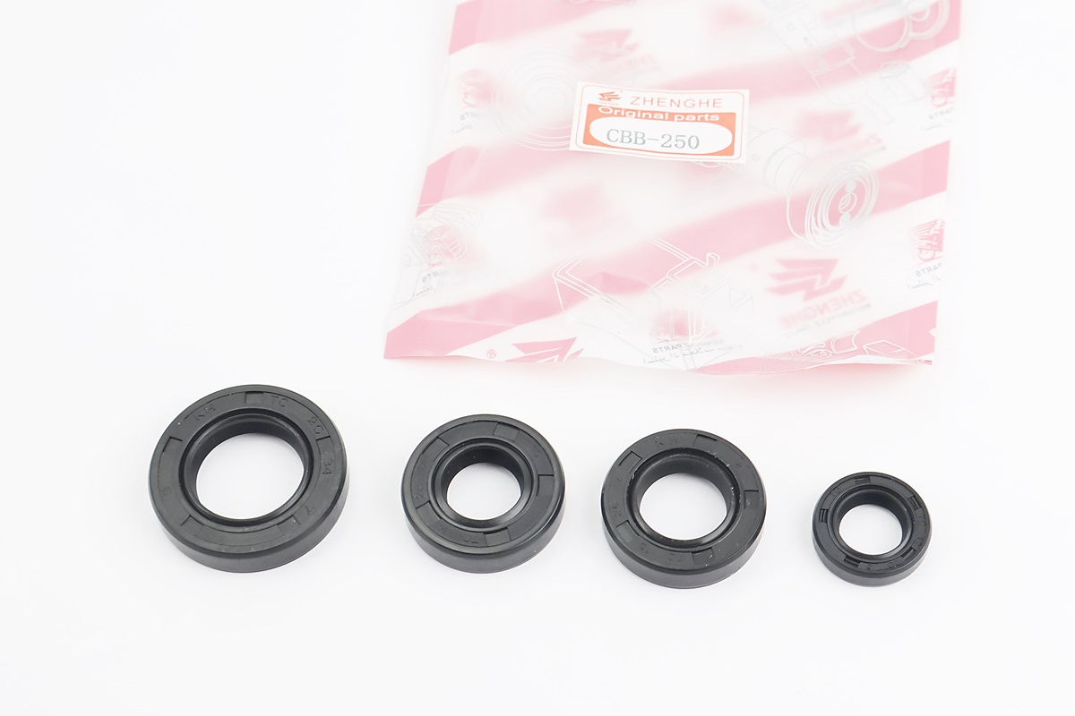 Сальники к-кт 4шт (12x20x5; 14x28x7; 20x34x7; 16x28x7) двигуна, CBВ-250cc