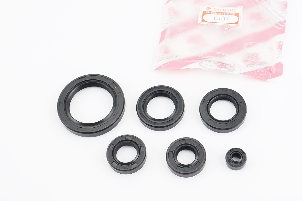 Сальники к-кт 6шт (6,5x14,5x7; 14x28x7; 16x28x7; 20x34x7; 22x35x7; 34x50x7) двигуна, CB/CG