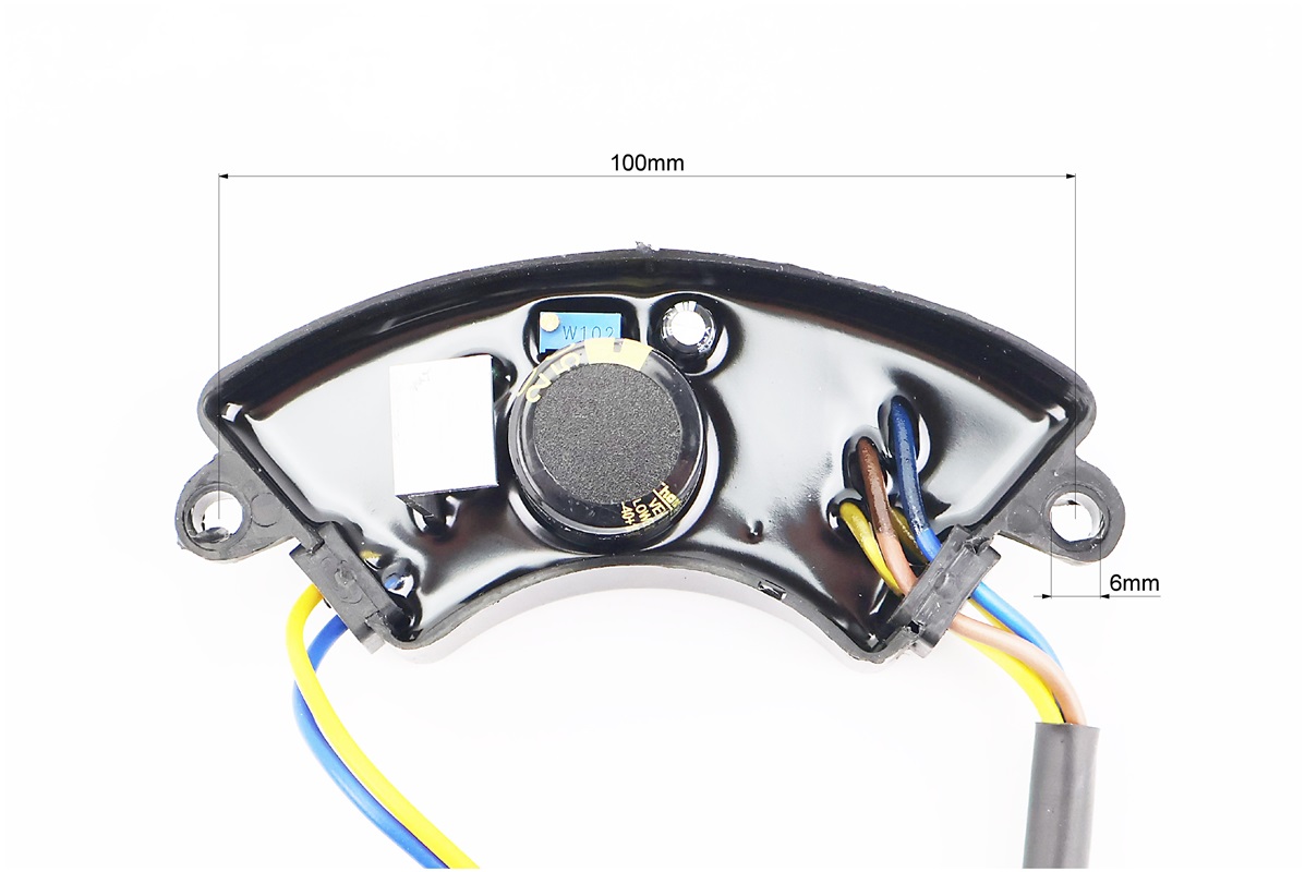 Реле напряжения AVR однофазное 2-3,5кВт (корпус - сегмент, пластик, контакты - 2 "мама" + 4 "папа", 250V, 220µF) Тип 2 — изображение 2
