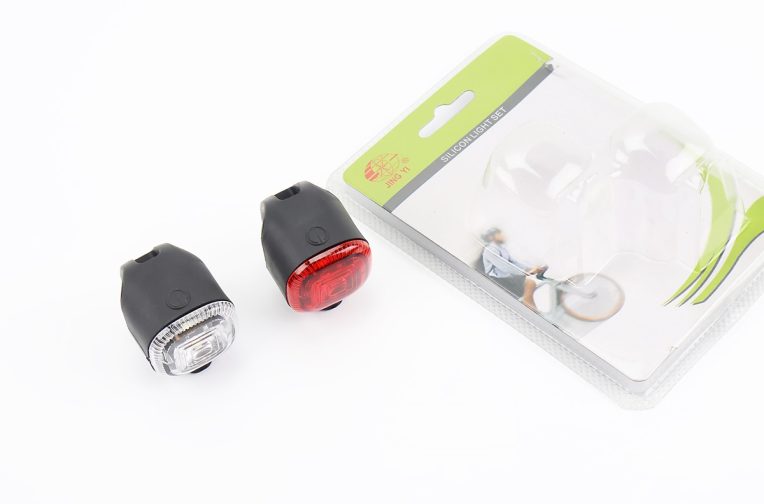 Ліхтар передній 1 діод+задній 1 діод, силіконові к-кт, JY-3151 (без батарейок)