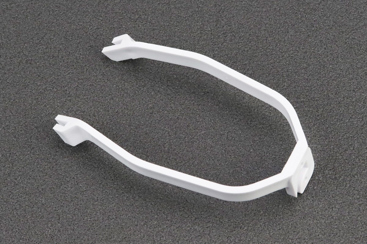 Крепление заднего щитка 8,5", пластмассовое, белое (электросамокат) — изображение 2