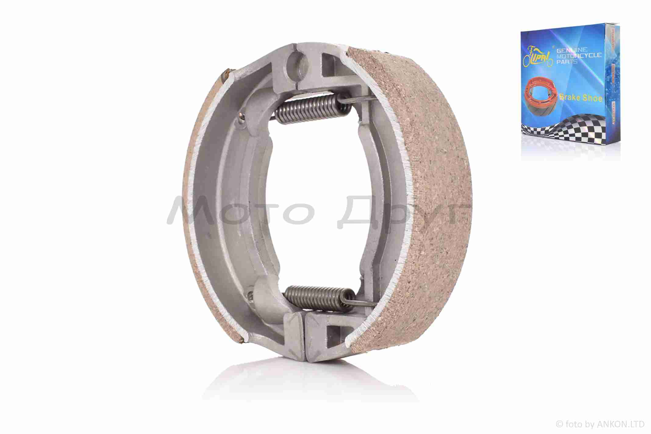 Колодки тормозные (барабан) GY6 10/12", LEAD, Alpha, Delta косая пружина "LIPAI"