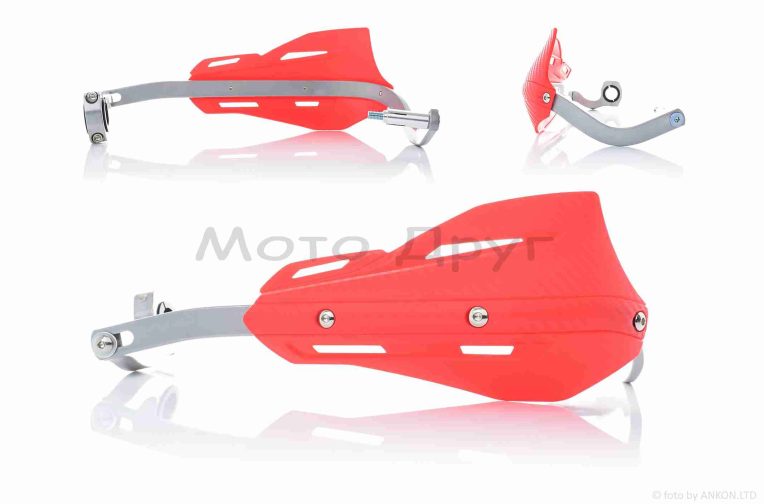 Захист рук на кермо (пара)  мото  #33  “FHS”  (червоний)