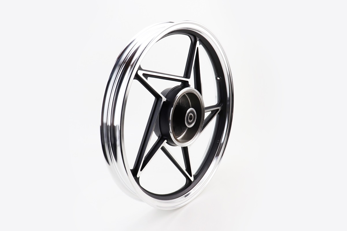 Диск колісний задній литий 18Х1,85 "під гумки" Viper-125J ЧОРНИЙ (вісь 15мм) - Зображення 2