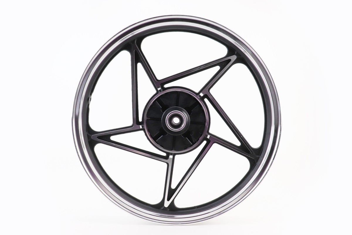 Диск колісний задній литий 18Х1,85 "під гумки" Viper-125J ЧОРНИЙ (вісь 15мм) - Зображення 3