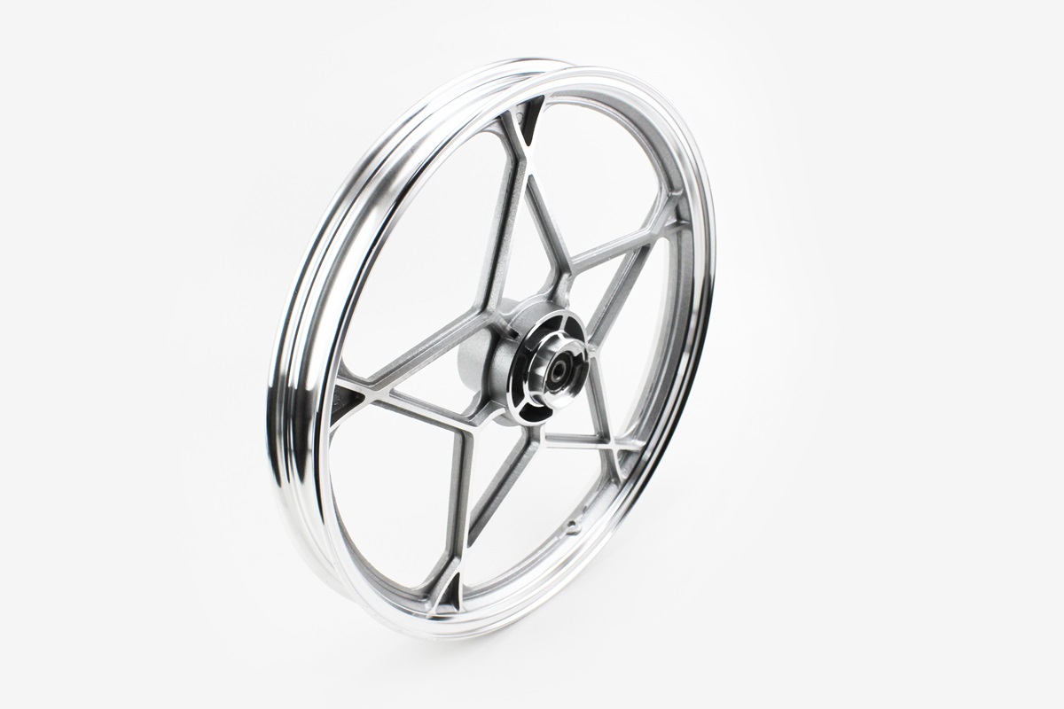 Диск колісний передній литий "під диск" 18Х1,6 Viper-125J СІРИЙ (вісь 12мм) - Зображення 2