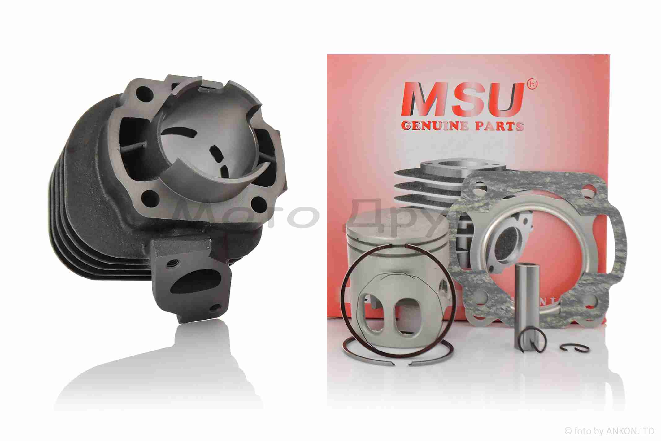 Поршневая группа (ЦПГ) JOG 3KJ, 5BM тюнинг D44 "MSU" (безасбест) ТАЙВАНЬ