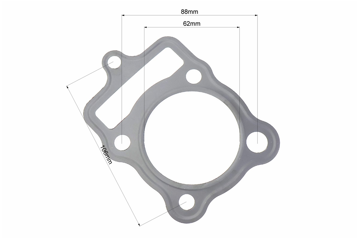 Kinlon JL150-70C Прокладка головки цилиндра CG-150cc 62мм (металл) — изображение 2