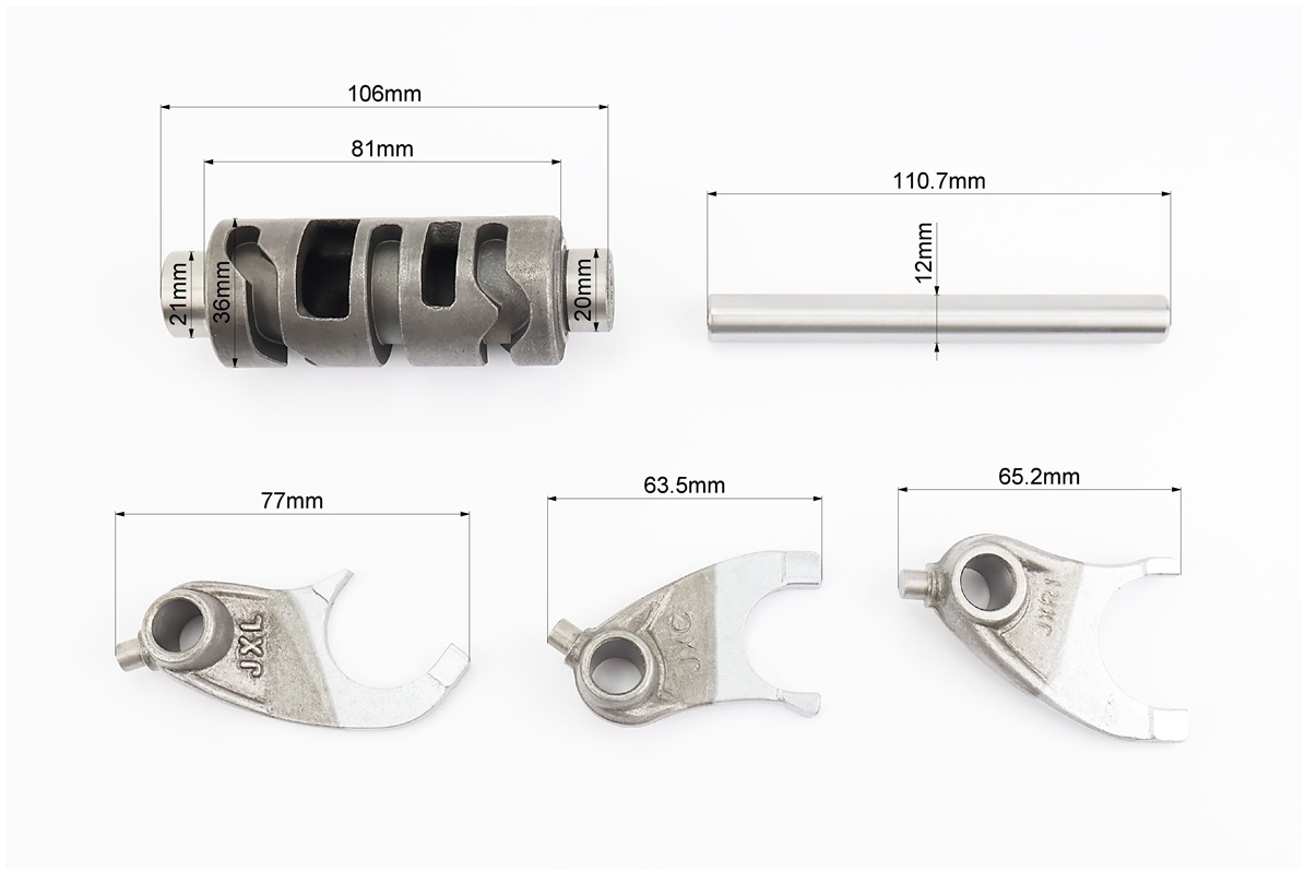 Loncin LX250GY-3G Вилка переключения передач к-кт 3шт + вали СВ250 — изображение 2
