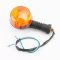 Поворот "КРУГ" большой, чёрный, оранжевое стекло
