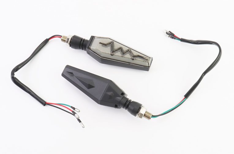 Поворот диодный на гибкой ножке + габарит белый LED ЛОДОЧКА тип 1″секвентальный”, 2шт