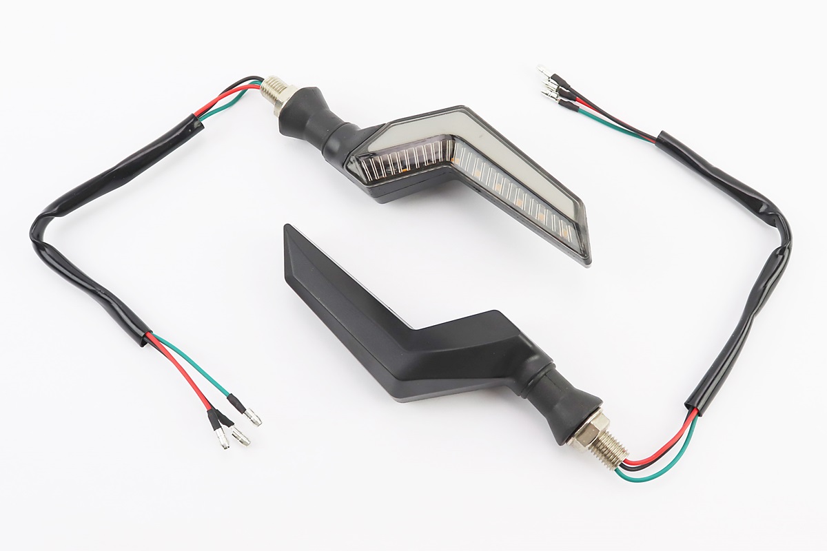 Поворот диодный на гибкой ножке + стоп сигнал/габарит LED ИЗГИБ тип 1 "секвентальный", 2шт
