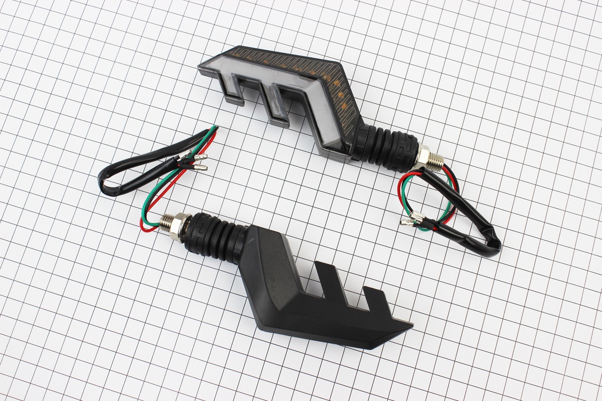 Поворот диодный на гибкой ножке + стоп сигнал/габарит LED ИЗГИБ тип 2 "секвентальный", 2шт