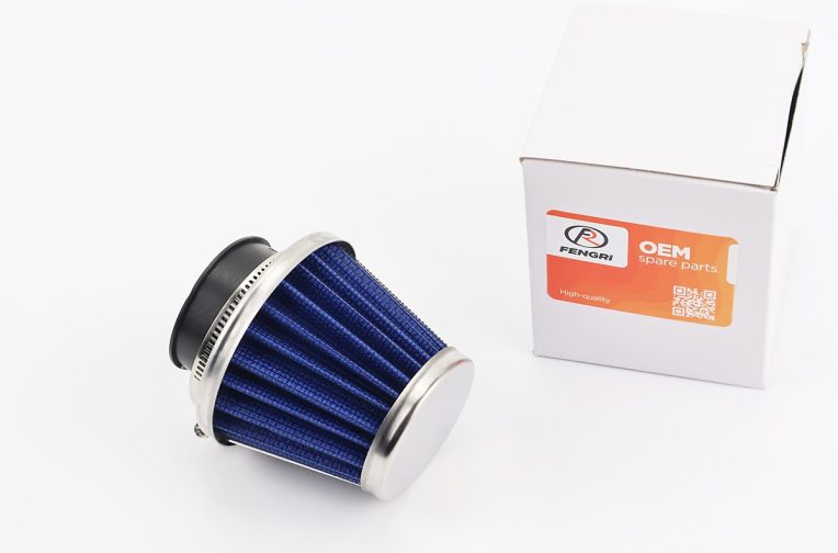 Фільтр повітряний нульовий 42мм прямий “конус”, високий синій