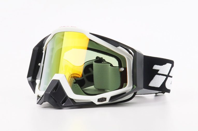 Очки кроссовые/эндуро/АТV, черно-белые (зеркальное стекло)