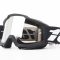 Очки кроссовые/эндуро/АТV, черные с черно-белым ремешком (зеркальное стекло)