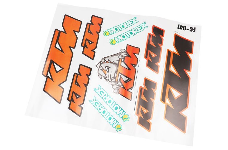 Наклейки на планшеті “KTM” набір 11шт 31 x 24мм