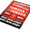 Наклейки на планшеті "Yamaha / Dunlop" червоні набір 13шт 23х32, 5997
