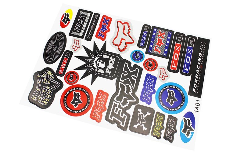 Наклейки набор 28шт “FOX” (белый фон), 1401 (32×23см)