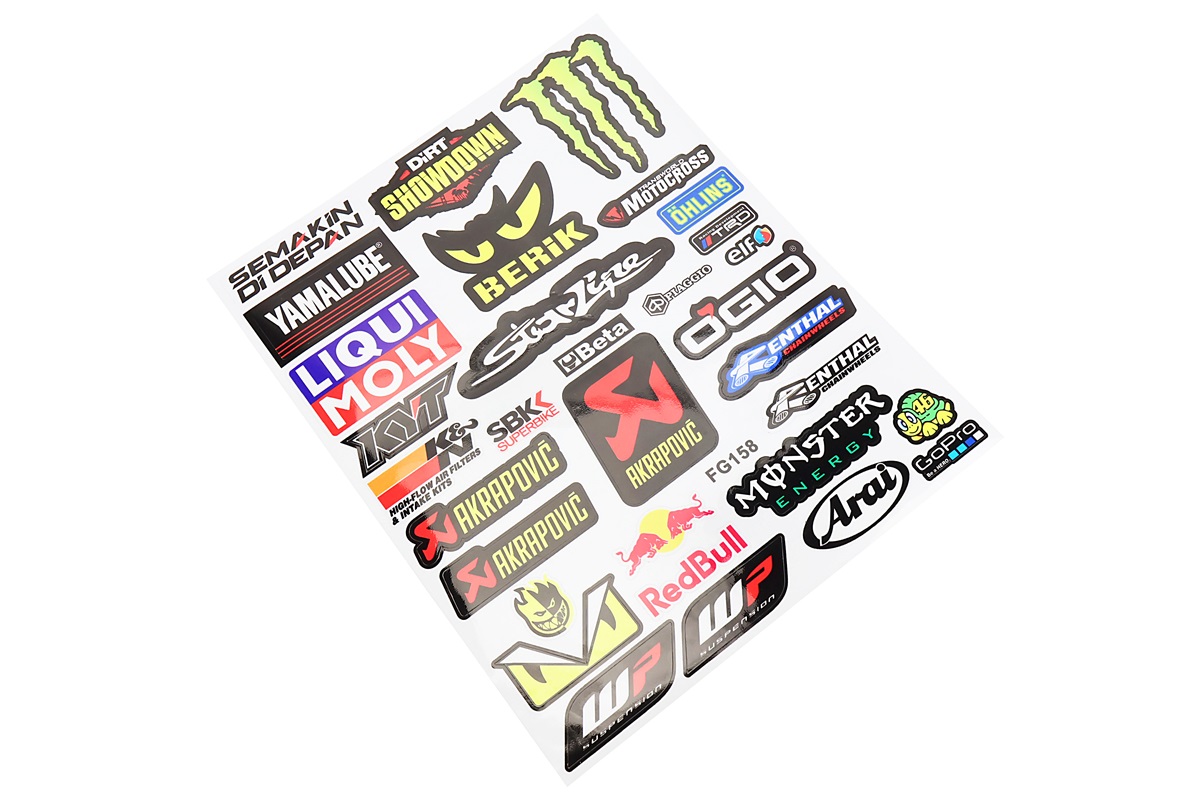 Наклейки набір світловідбивний 32шт "multi-brand" FG158 (24х30см)