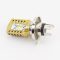 Лампа фары диодная H4 LED-2 (желтая) алюминиевый ребристый корпус