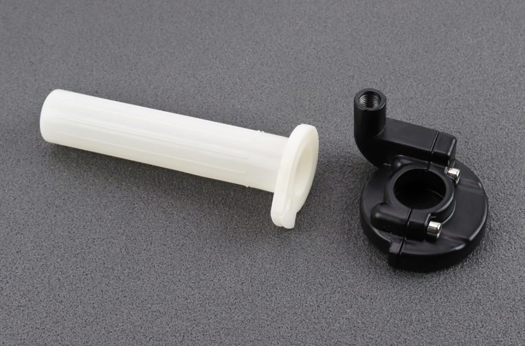 Рукоятка керма права універсальна з будиночком газу “ПІТБАЙК” ЧОРНИЙ, тип 1