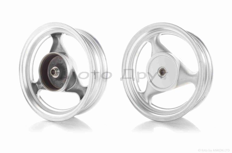 Диск колеса задній  13″-3.50  литий, 19 шліців, 3 спиці, барабан  130mm