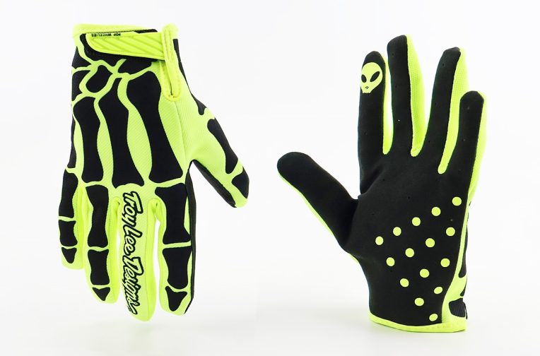 Перчатки L с силиконовыми вставками, чёрно-салатовые (Кости), НЕ оригинал