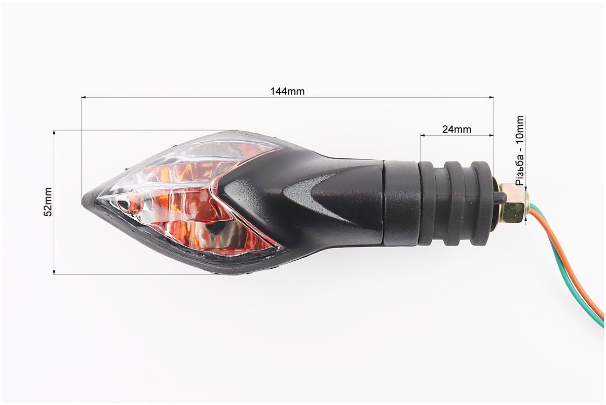 Поворот "СТРЕЛА" длинная ножка, прозрачное стекло — изображение 3