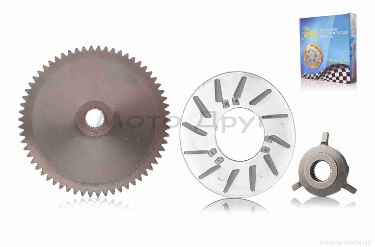 Щока варіатора зовнішня GY6 50 +крильчатка, храповик “LIPAI”