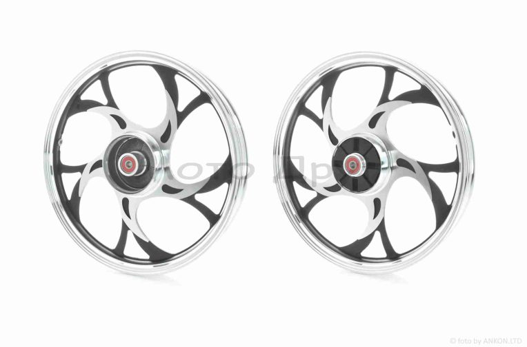 Диск колеса задний  17″-1.40  Delta  d12, литой  #коготь/треугольник