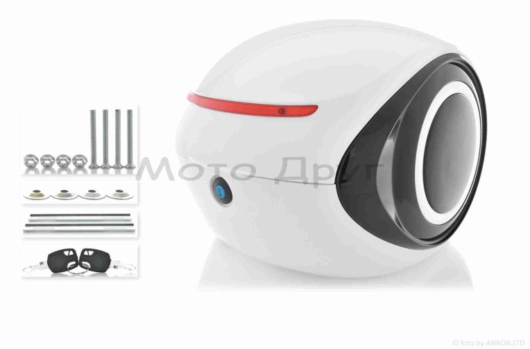 Кофр  32L  350*350*260mm  #1737  (білий глянсовий, крапля)