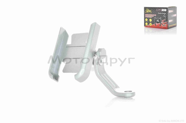 Тримач для телефону кріплення під дзеркало алюмінієвий #M3 (сірий)