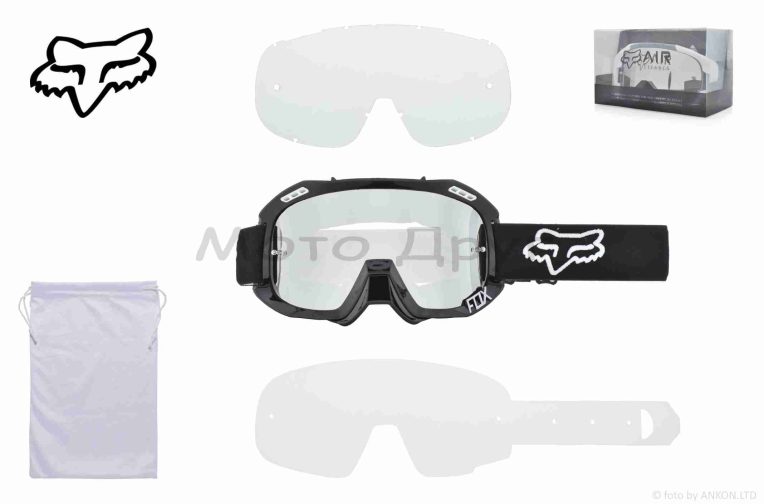 Очки кроссовые  “FOX”  (class A, #HQ-Y019-S1, визор зеркальный)