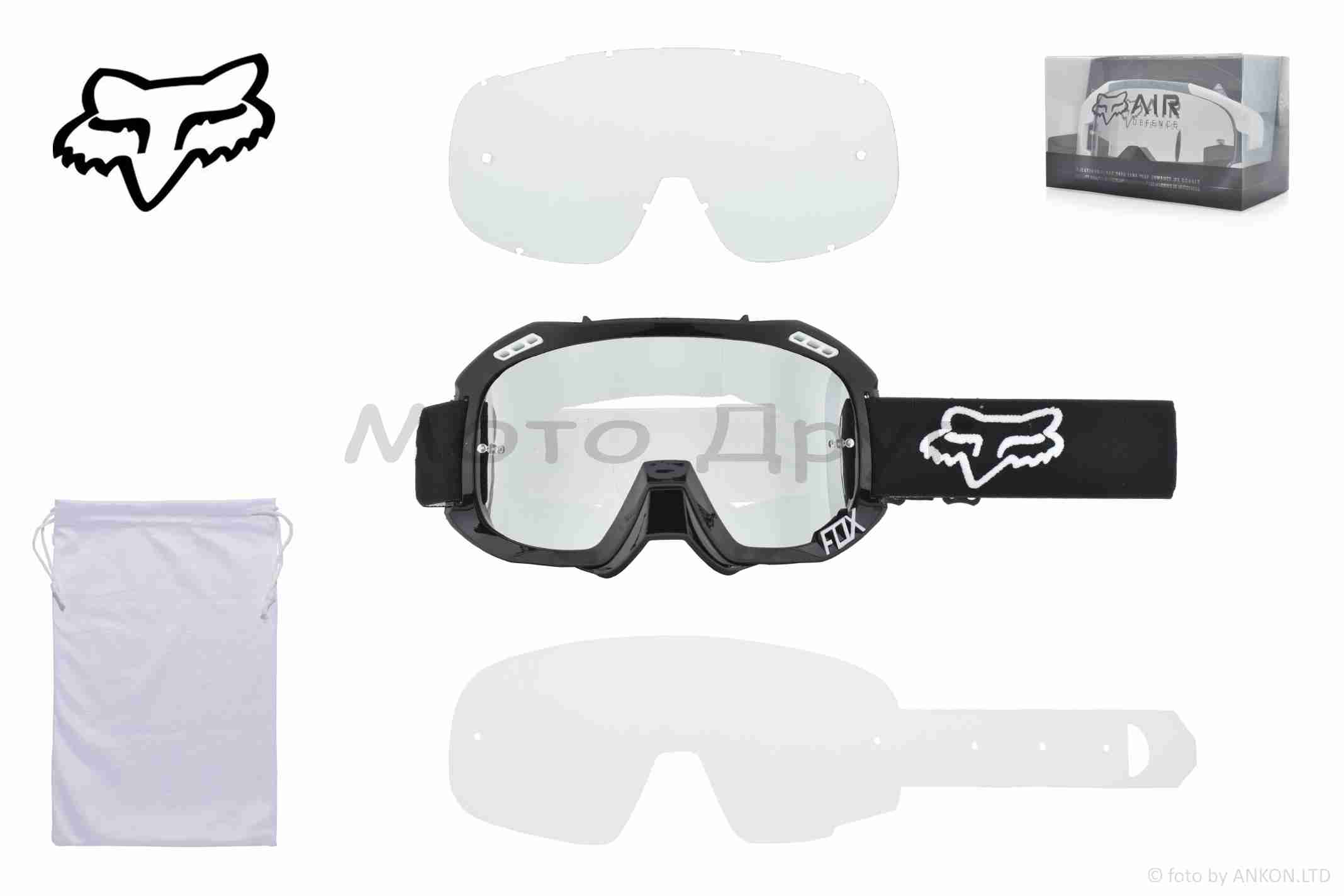 Очки кроссовые "FOX" (class A, #HQ-Y019-S1, визор зеркальный)