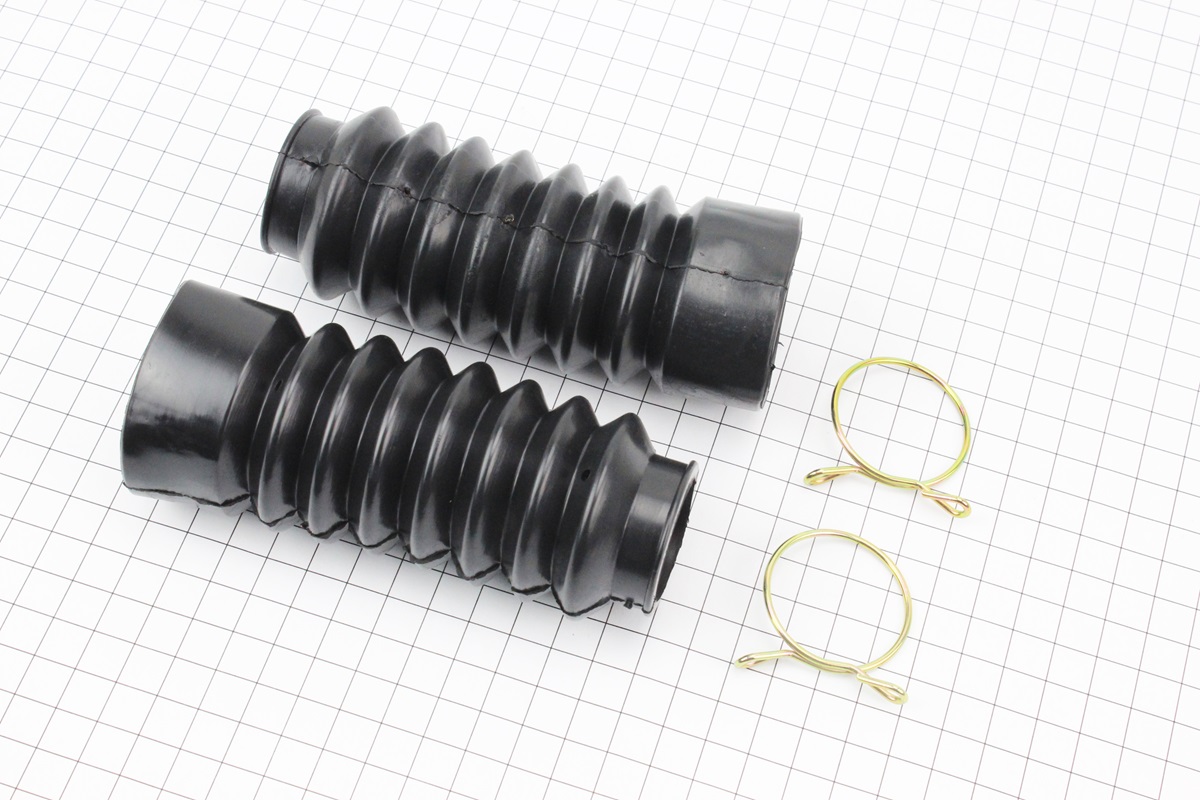 Гофра амортизатора переднего d=30/45mm; L=125mm к-кт 2шт, ЧЕРНЫЙ
