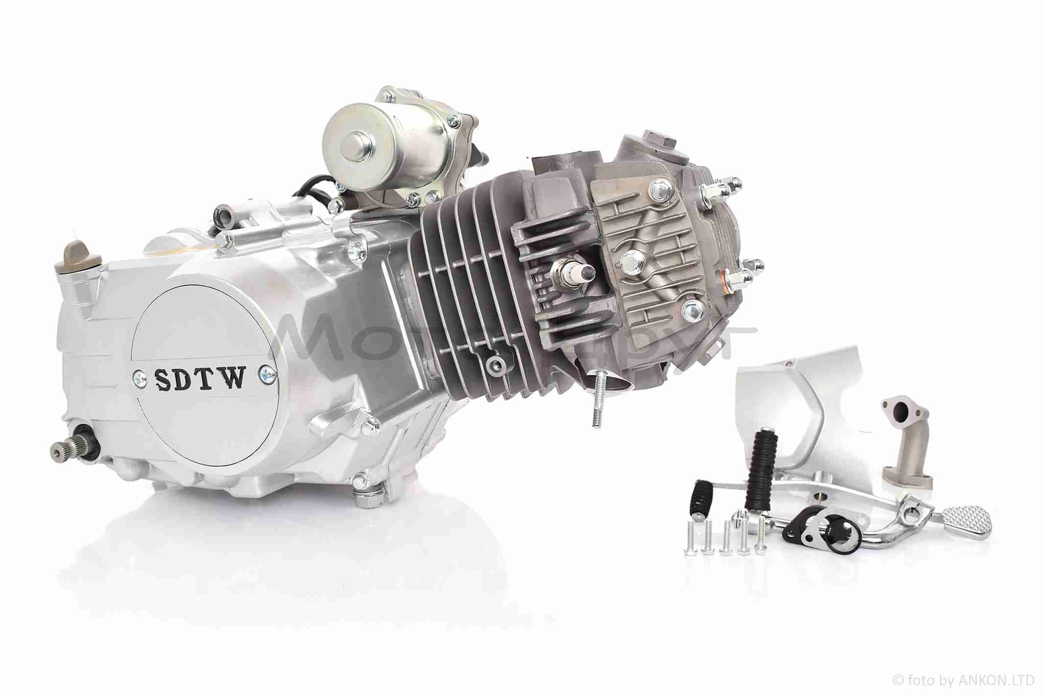 Двигун 1P56FMI 125cc, напівавтоматичний, алюмінієвий циліндр "SDTW" (Delta, Alpha, Pitbike)