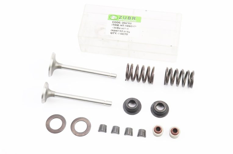 Клапан впускной (h-79,8; D-30,4; d-6), выпускной (h-79,8; D-25,5; d-6) к-кт 2шт 178F + пружина-2шт, + шайба-4шт, + сухарь-4шт