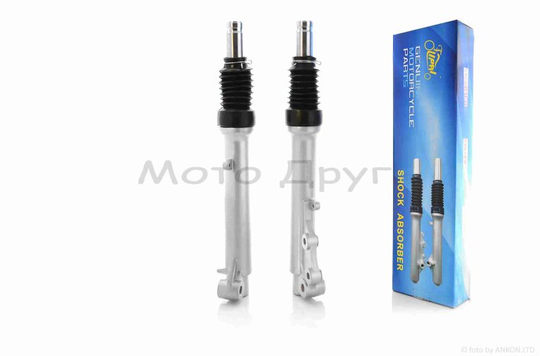 Амортизатори передні (пір’я)  JOG  диск, шток  26mm, гофри  “LIPAI”