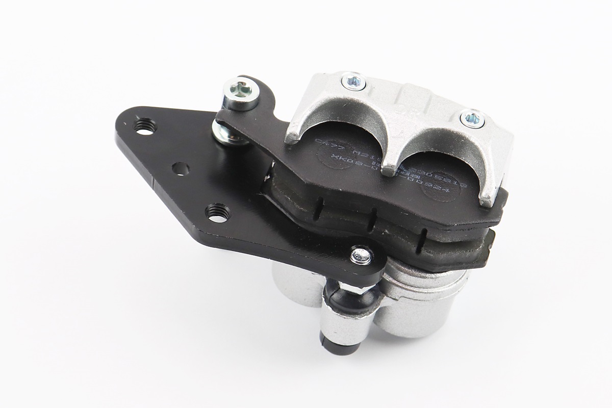 Тормозной суппорт задней системы (двухпоршневой)+колодки ТИП №5, серебристый — изображение 2