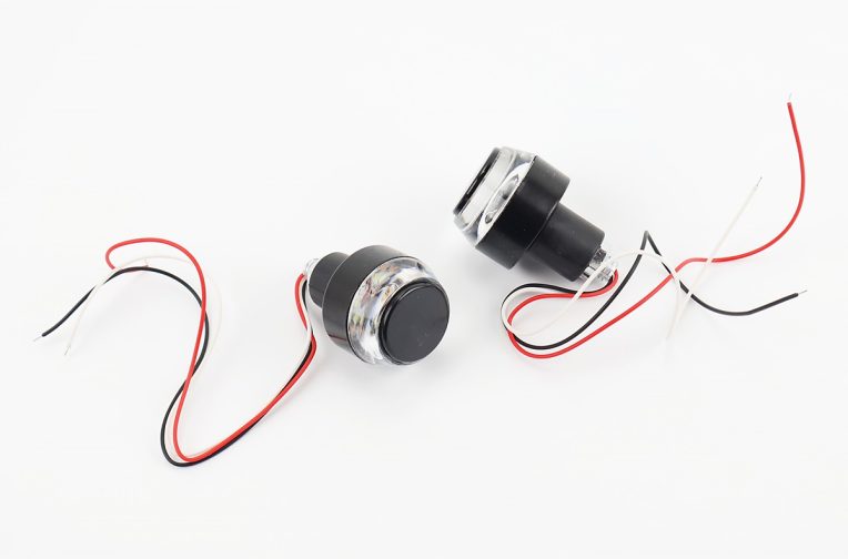 Заглушка – відбійник керма з LED підсвічуванням габарит + поворот, к-кт 2шт, ЧОРНИЙ