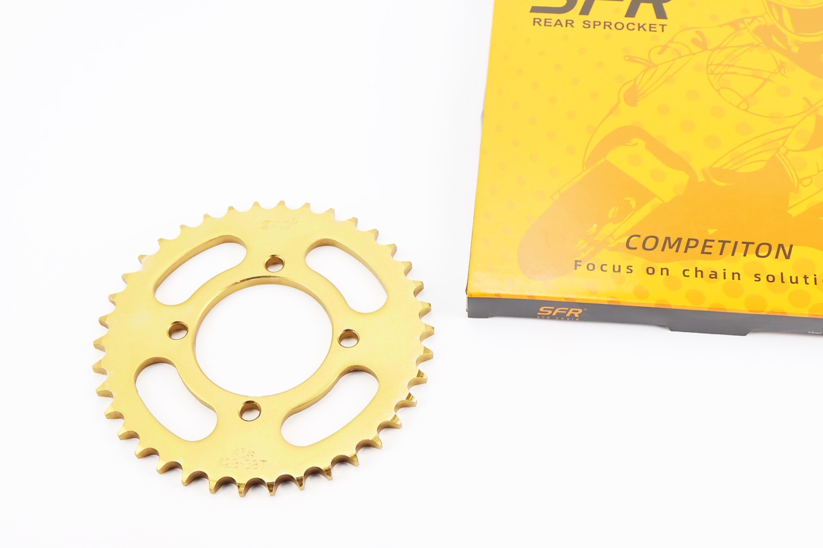 Звезда задняя RS125 - 428-38T - d=64; 4отв.*80mm GOLD (V200N)
