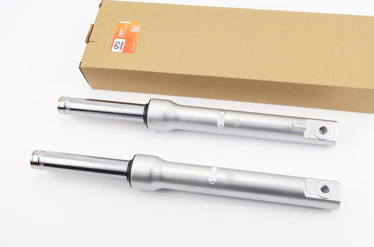 Амортизатор передний (перья), к-кт 2шт Honda DIO, 380мм (под бараб. торм.) качественные, СЕРЫЙ