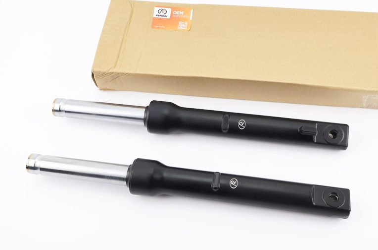 Амортизатор передний (перья), к-кт 2шт Honda DIO, 380мм (под бараб. торм.) качественные, ЧЕРНЫЙ, тип 1